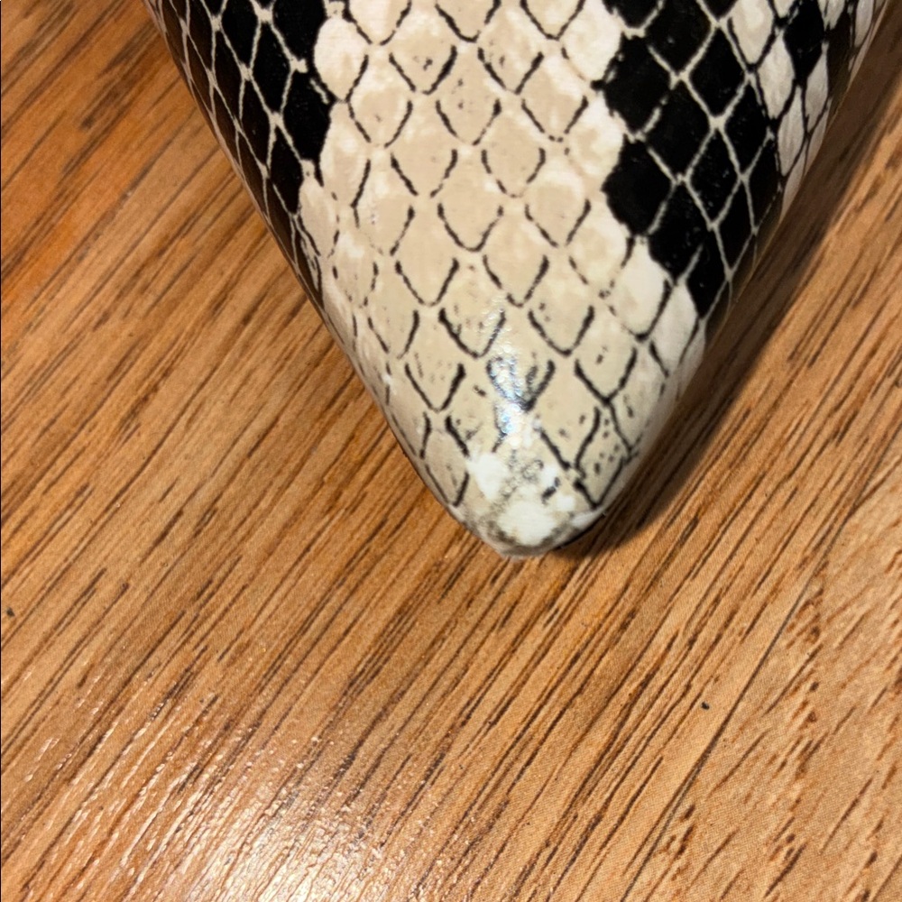 Marc Fisher Black and Cream Snakeskin Heels - Picture 6 of 8